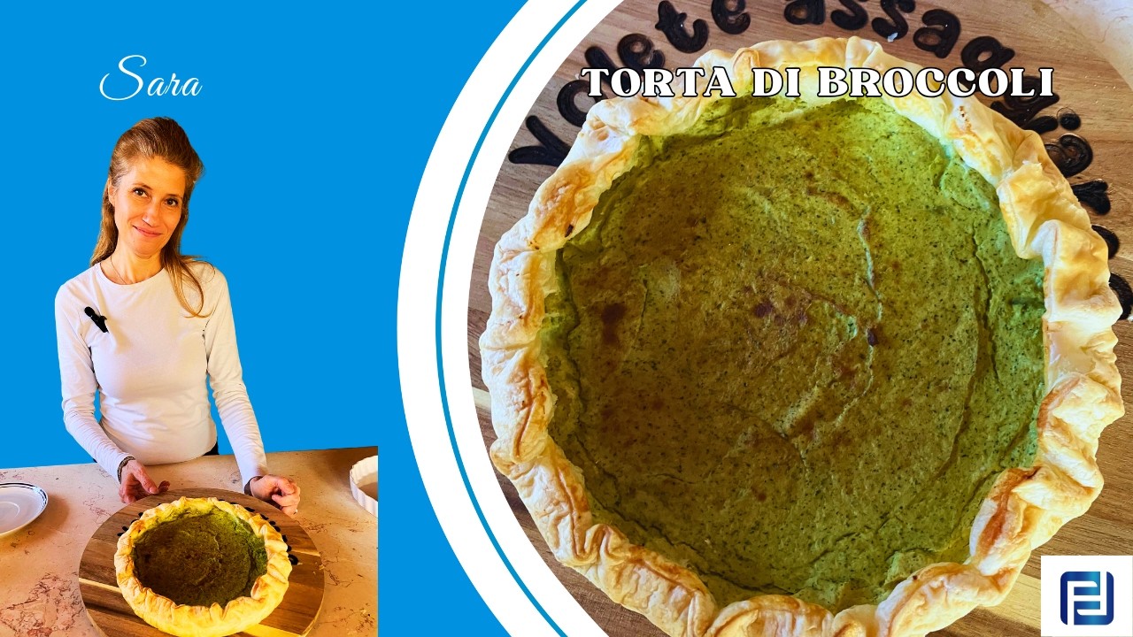 Torta salata di broccoli facile e veloce 🥦 | Ricetta sfiziosa di Sara | La Cucina di Fraccaroli