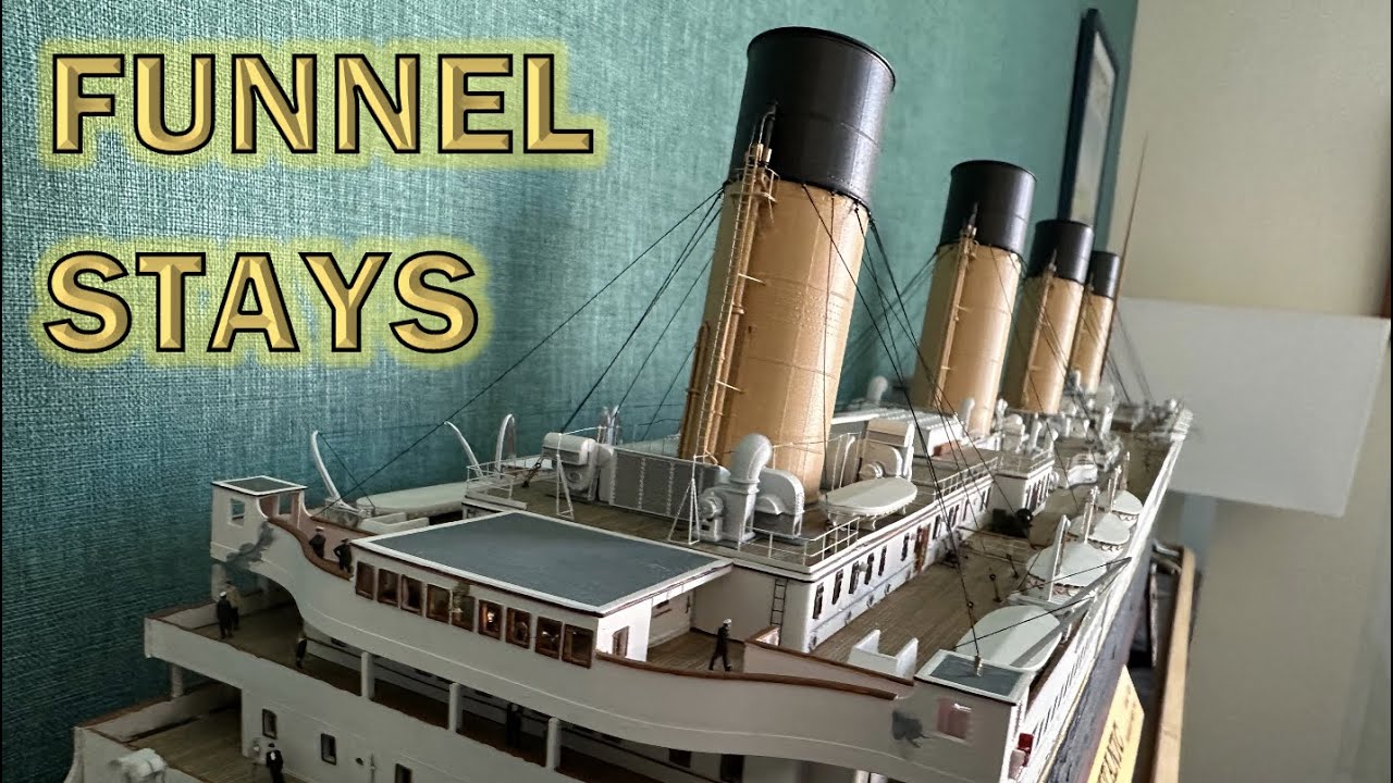 Радиоуправляемый Trumpeter 1:200 Titanic Build, часть 85 — Стойки дымовой трубы