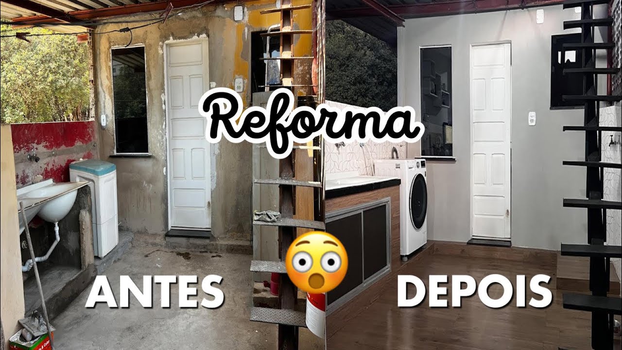 TRANSFORMEI A MINHA LAVANDERIA FICOU INCRIVEL | REFORMA ÁREA DE SERVIÇO | REFORMA LAVANDERIA