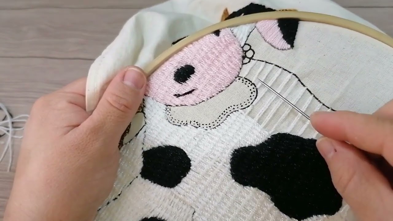 Como Bordar y Rellenar Una Vaquita Con 2 Puntadas Muy Fáciles!!