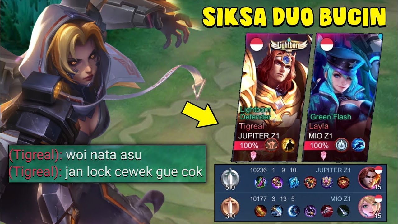 KETIKA TOP GLOBAL NATALIA KETEMU DUO BUCIN AUTO SIKSA CEWEKNYA SAMPAI COWOKNYA EMOSI - MLBB