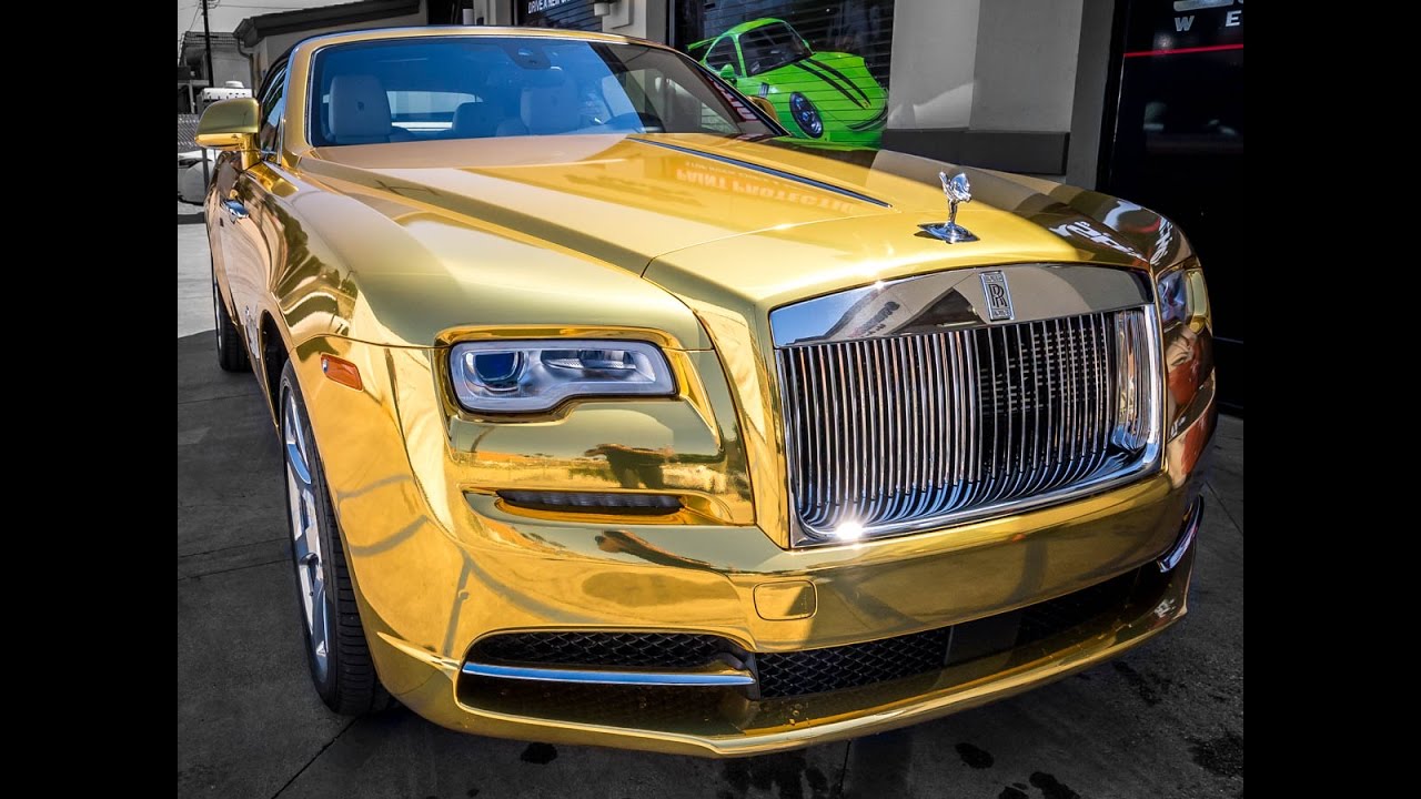 How To Wrap A Rolls Royce Dawn In Gold Chrome Vinyl