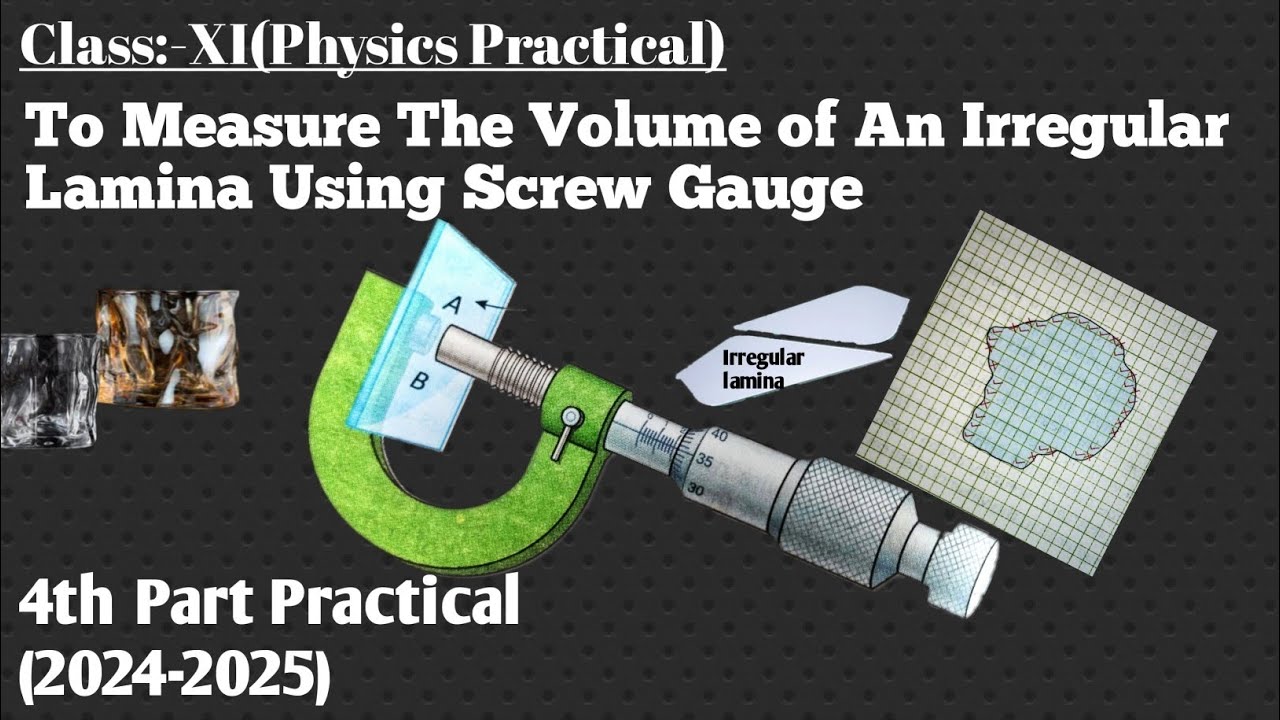 MEASURE THE VOLUME OF AN IRREGULAR LAMINA USING SCREW GAUGE | Volume of an irregular lamina 💫