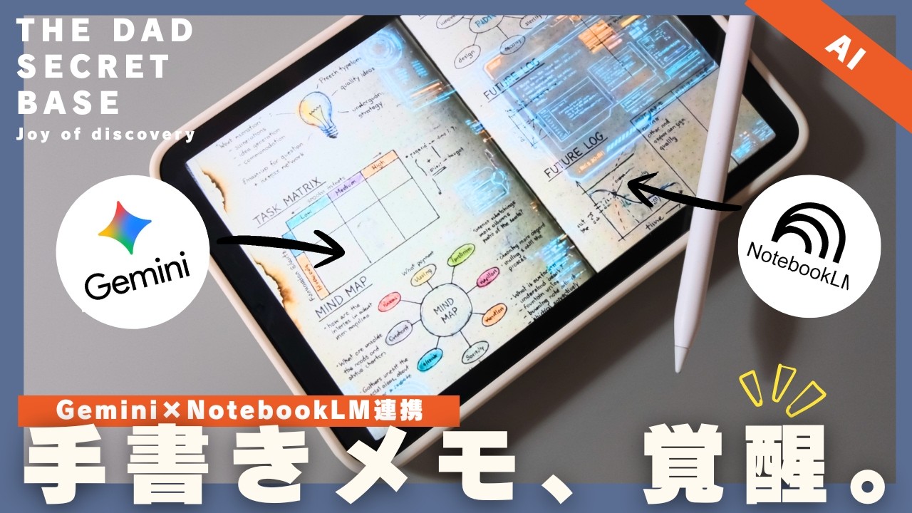 【iPad mini活用】書き殴るだけで仕事が完結。NotebookLMとGeminiに思考を丸投げする究極のAIメモ術・手帳術