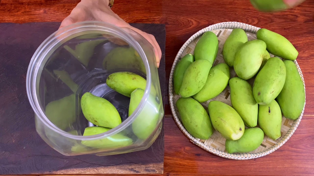 របៀបធ្វើស្វាយត្រាំឆ្ងាញ់ងាយៗ - Pickled mangoes- Vichheka SOK