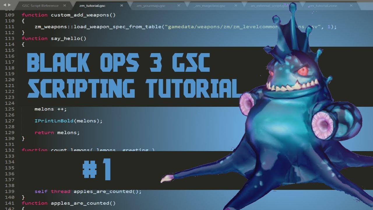BO3 GSC Scripting Tutorial #1 - Functions, Variables, Waits & more