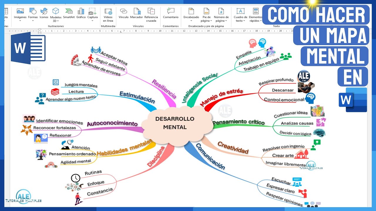 Como hacer un MAPA MENTAL en Word 🧠