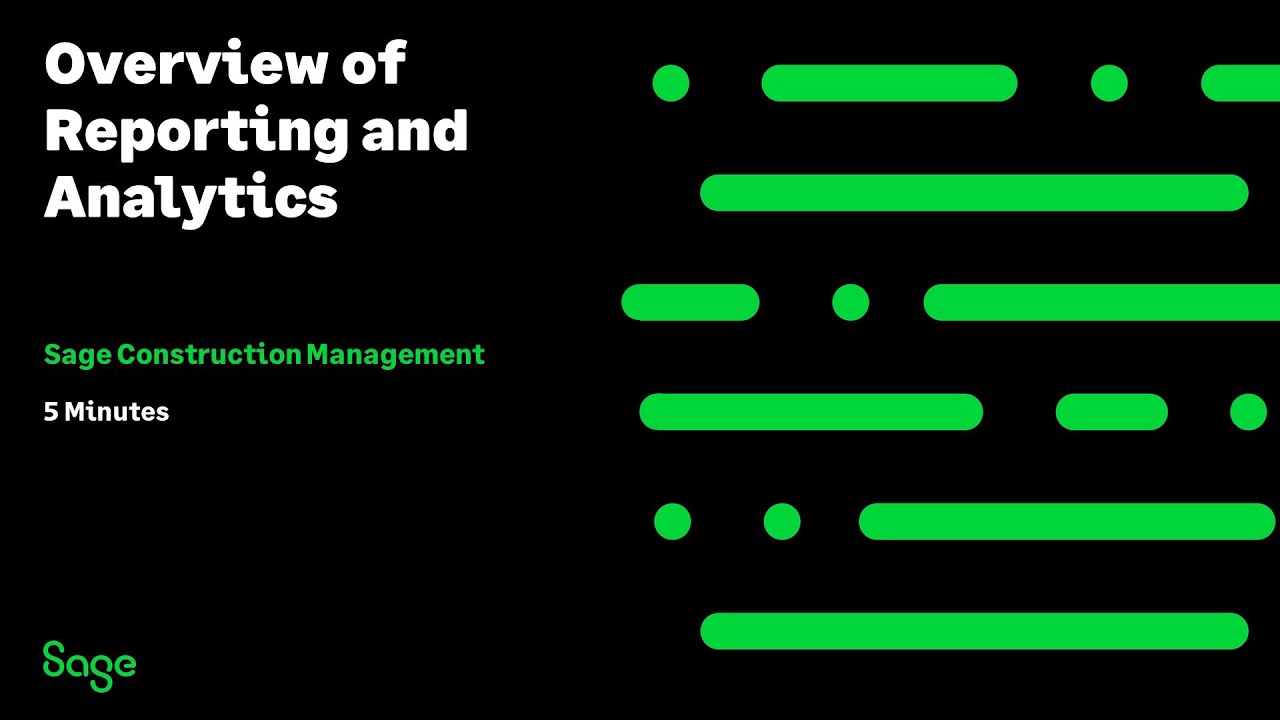 Sage Construction Management - Reporting and Analytics