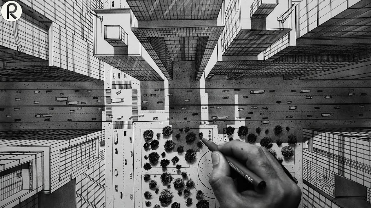 ÇİZİM TEKNİKLERİ - TEK NOKTALI PERSPEKTİF (Ders: 7) Drawing techniques,