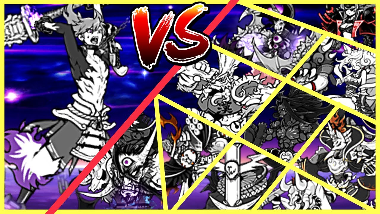歴代の戦国武神10人 VS 宮木武蔵1人 (戦国武神バサラーズ 全員集結)　【にゃんこ大戦争】