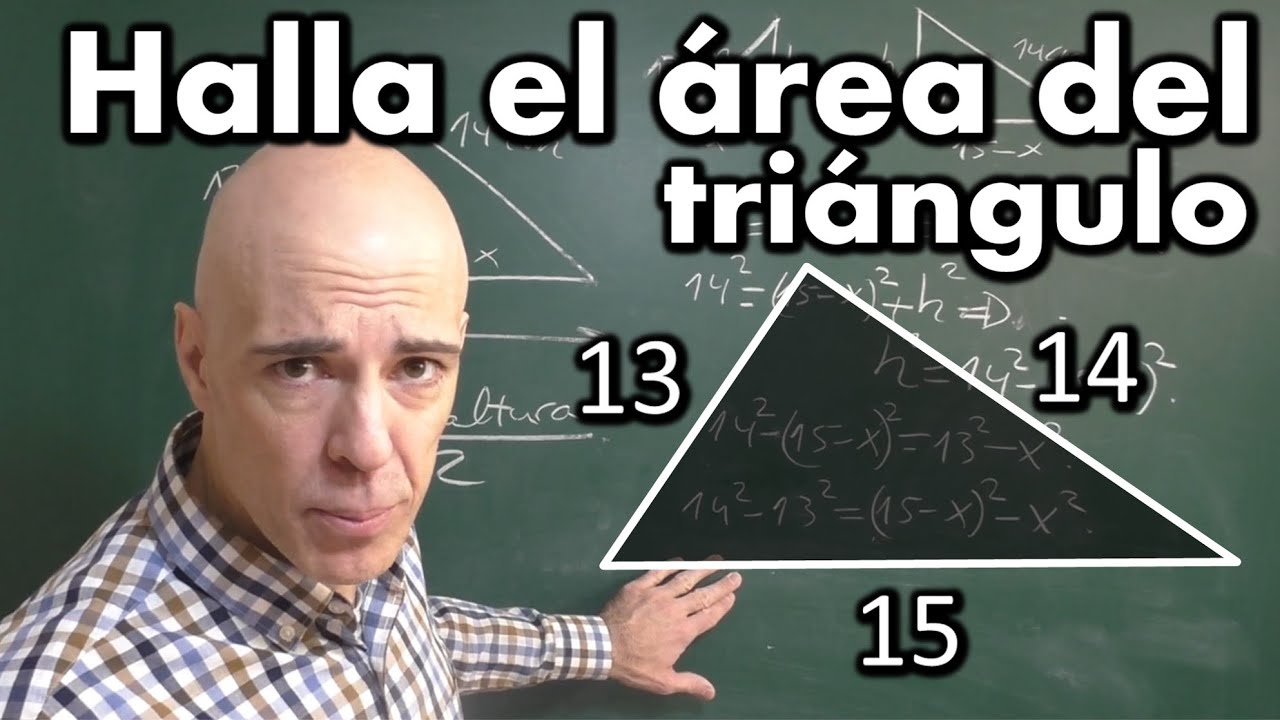 Halla el área del triángulo conociendo los lados