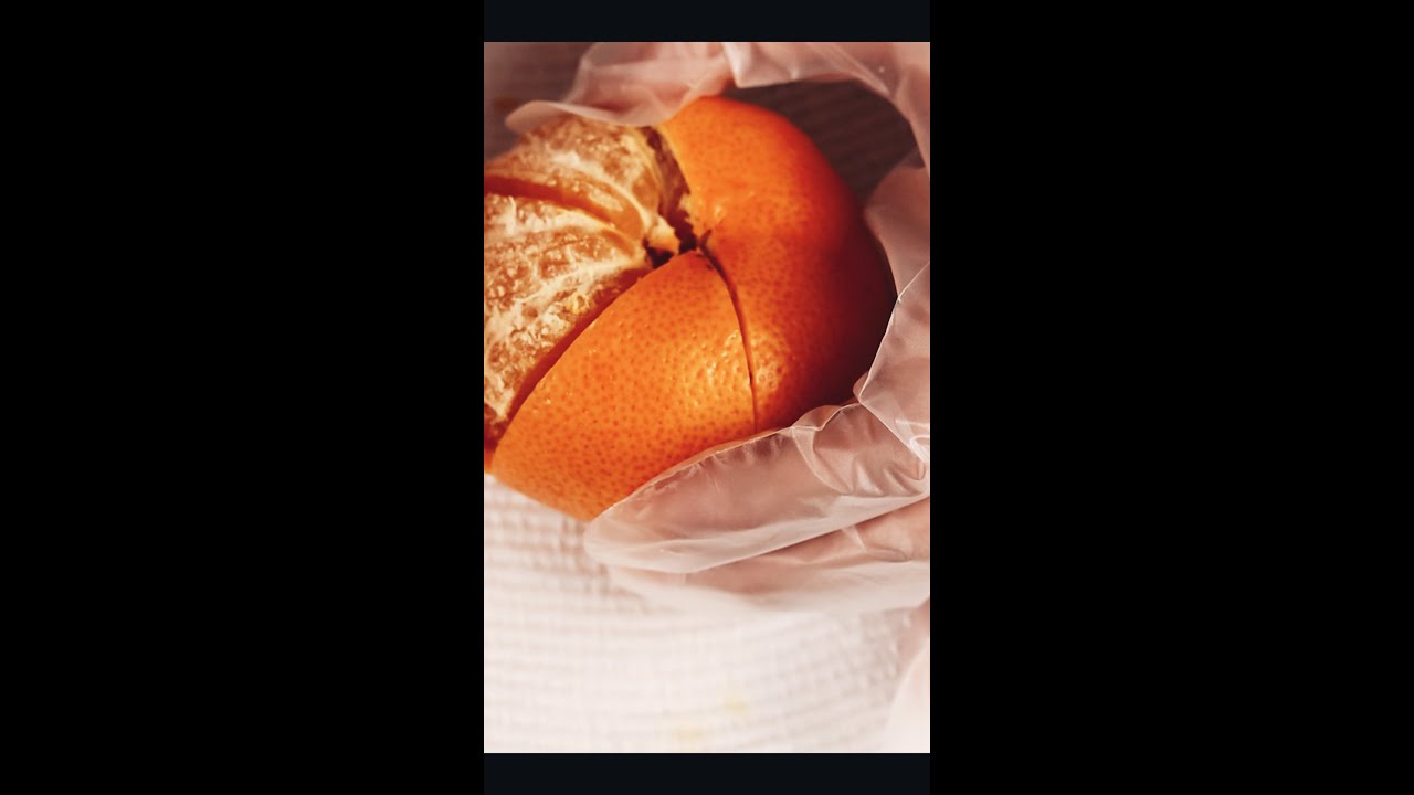 ASMR Peeling an Orange (Mandarin) Satisfying Sounds #shorts