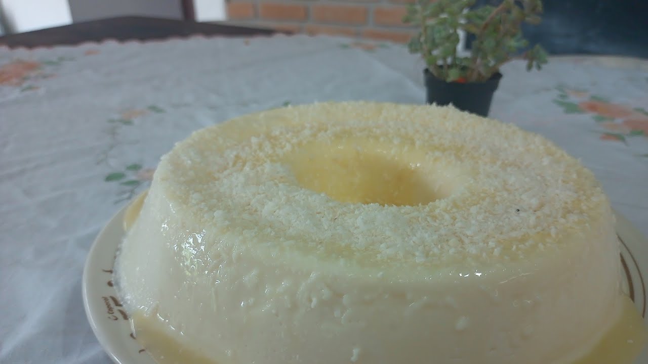 Pudim de coco que não vai ao fogo, poucos ingredientes 😊
