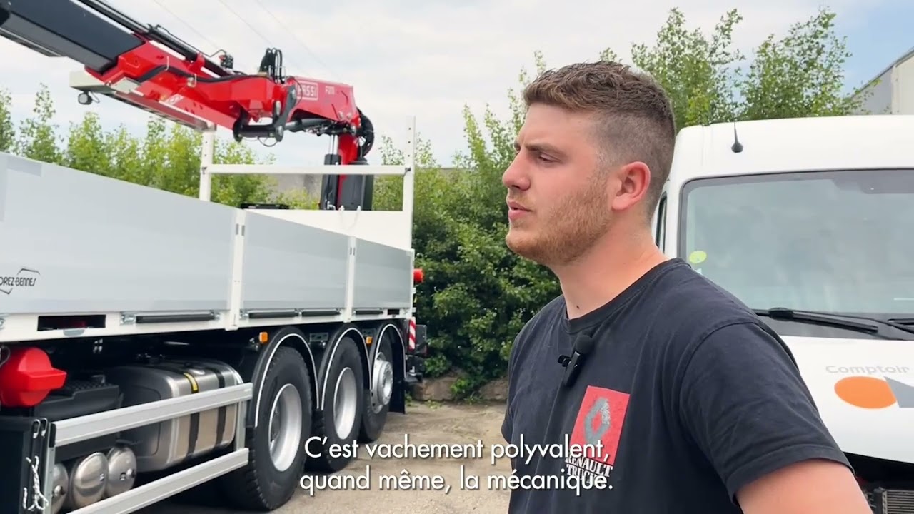 Vidéo Métier :  Portrait Benoît M. mécanicien poids lourds Trucks Solutions Vienne
