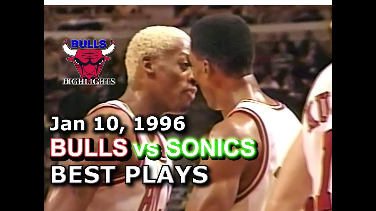 Jan 10 1996 Bulls vs Sonics highlights