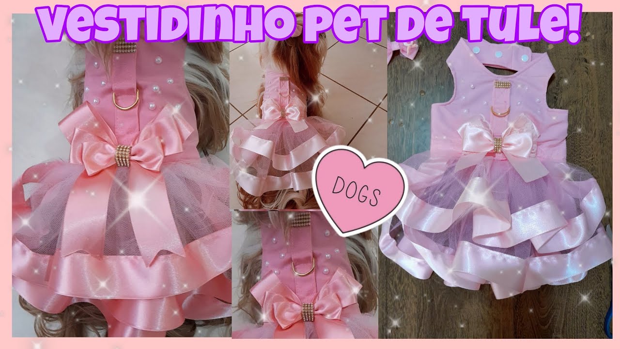 MAIS UM MODELO DE VESTIDINHO PET DE TULE!!!!!!