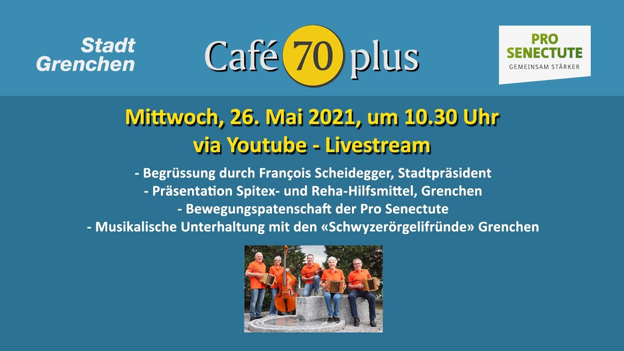 cafe70plus Sendung vom 26. Mai 2021