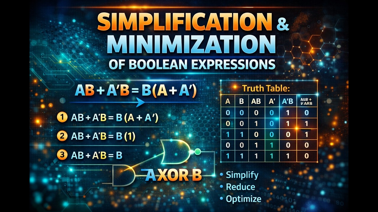 Boolean Expression Simplification & Minimization Using Boolean Laws (Hindi/Urdu) | Discrete math
