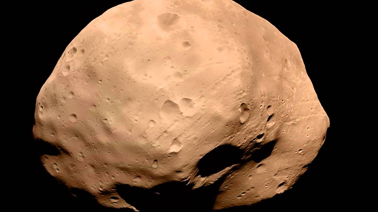 Martian Moon Phobos from Mars Express Spacecraft./ Marťanský měsíc Phobos ze sondy Mars Express.