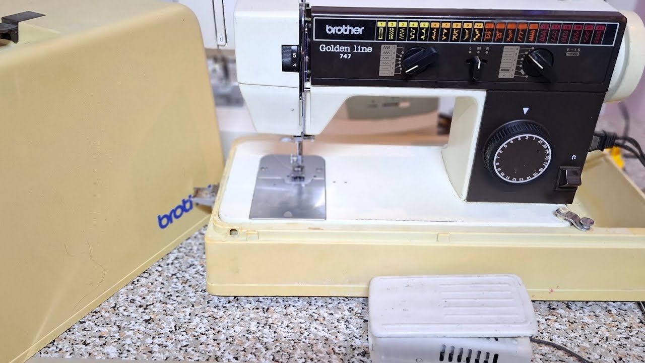 وصف وطريقه تشغيل ماكينه خياطه برازر موديل 747