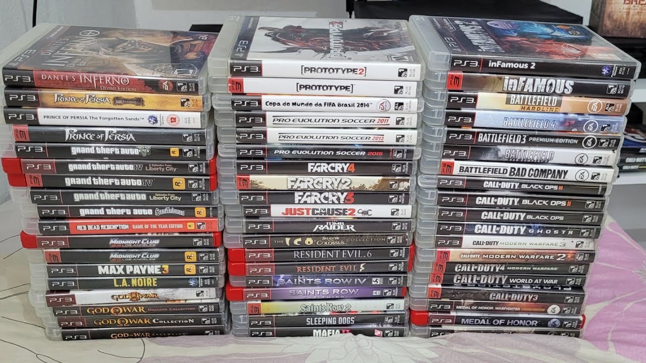 Minha coleção de jogos de PS3 originais