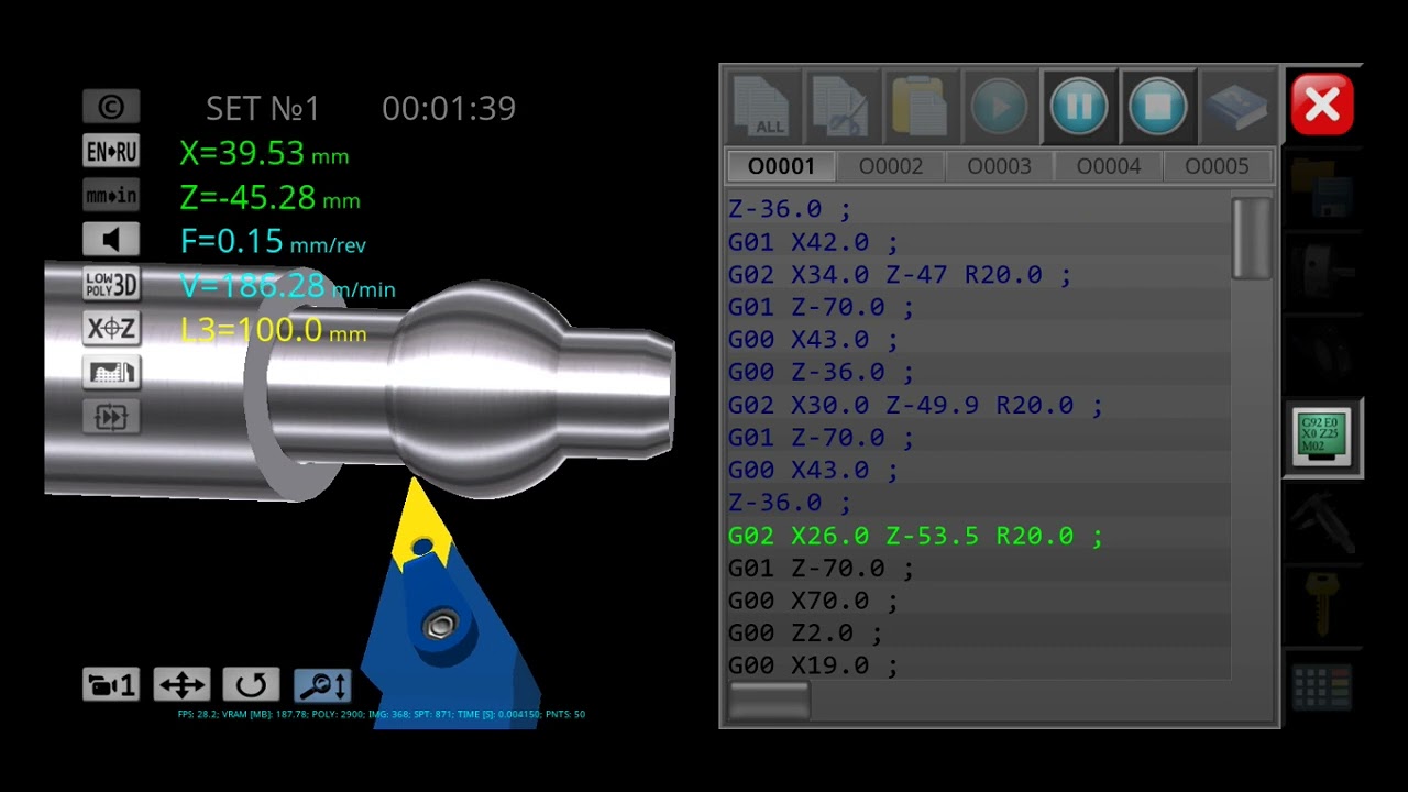 double radius use in program  cnc fanuc g02 and g03