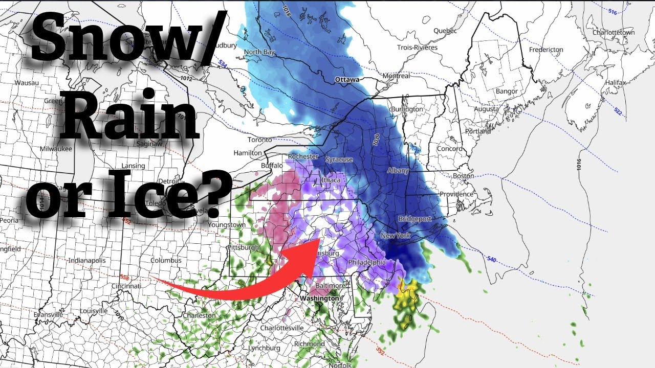 Snow Sleet Rain will impact the eastern U.S! 