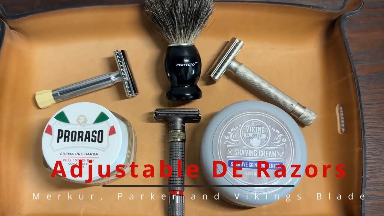 2024 DE Adjustable Razor Comparison: Merkur Vs. Parker Vs. Vikings Blade - Sensitive Skin Tutorial!