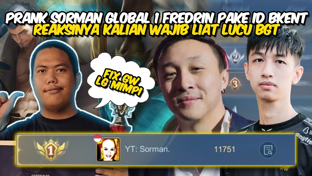 PRANK @SormanBoy MABAR PAKE ID BKENT, REAKSINYA SHOCK LIAT WINRATE ID ASLI GW