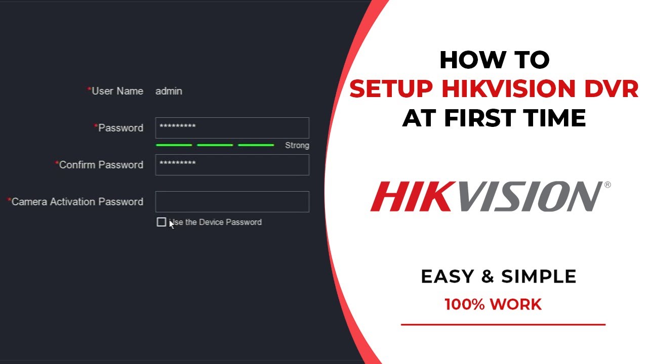 How to Activate and Setup New Hikvision DVR