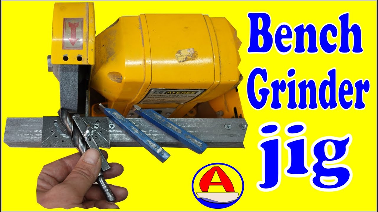 Bench grinder attachment to grind lathe tools and sharpen drill bits made with Bf28 milling machine