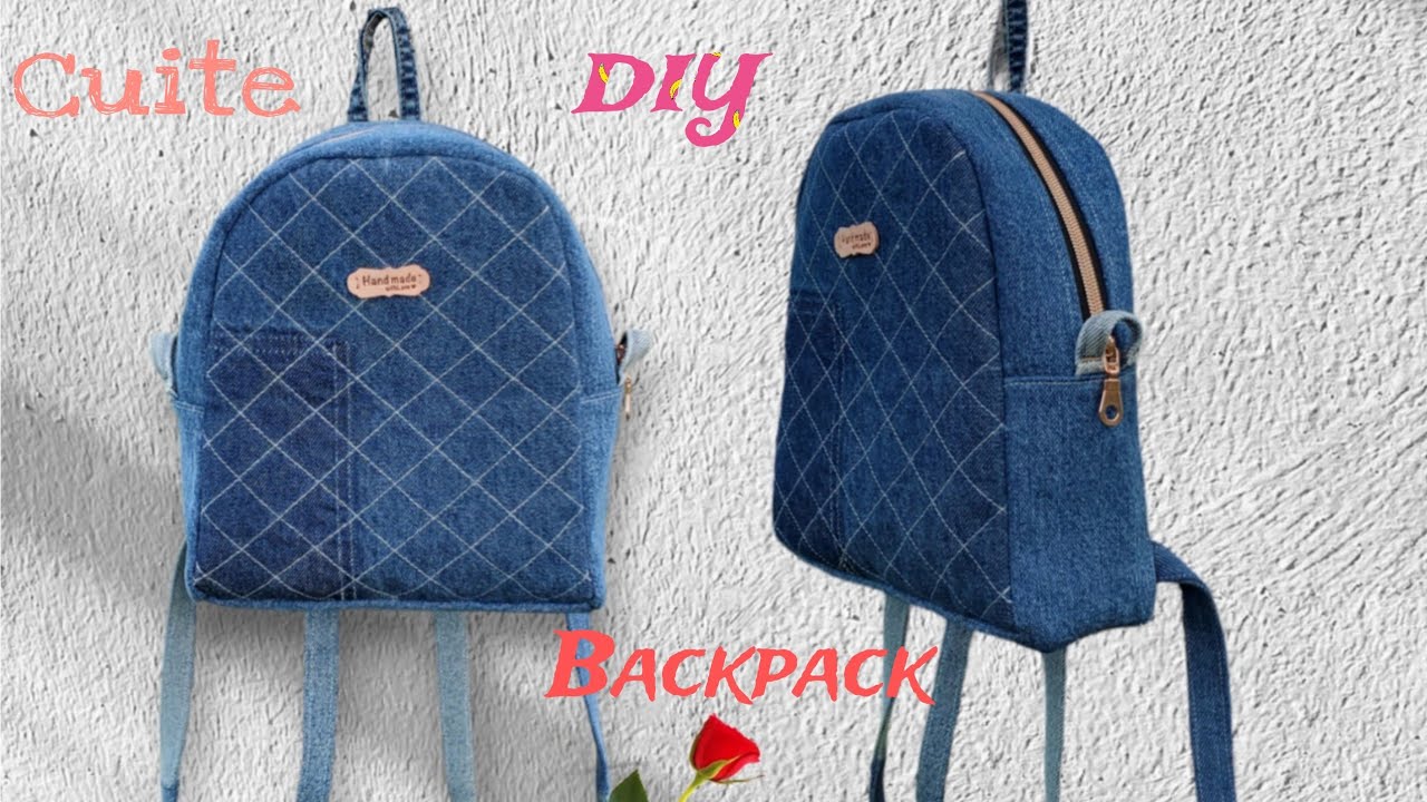 DIY mini backpack tutorial/Recycle your old jeans!