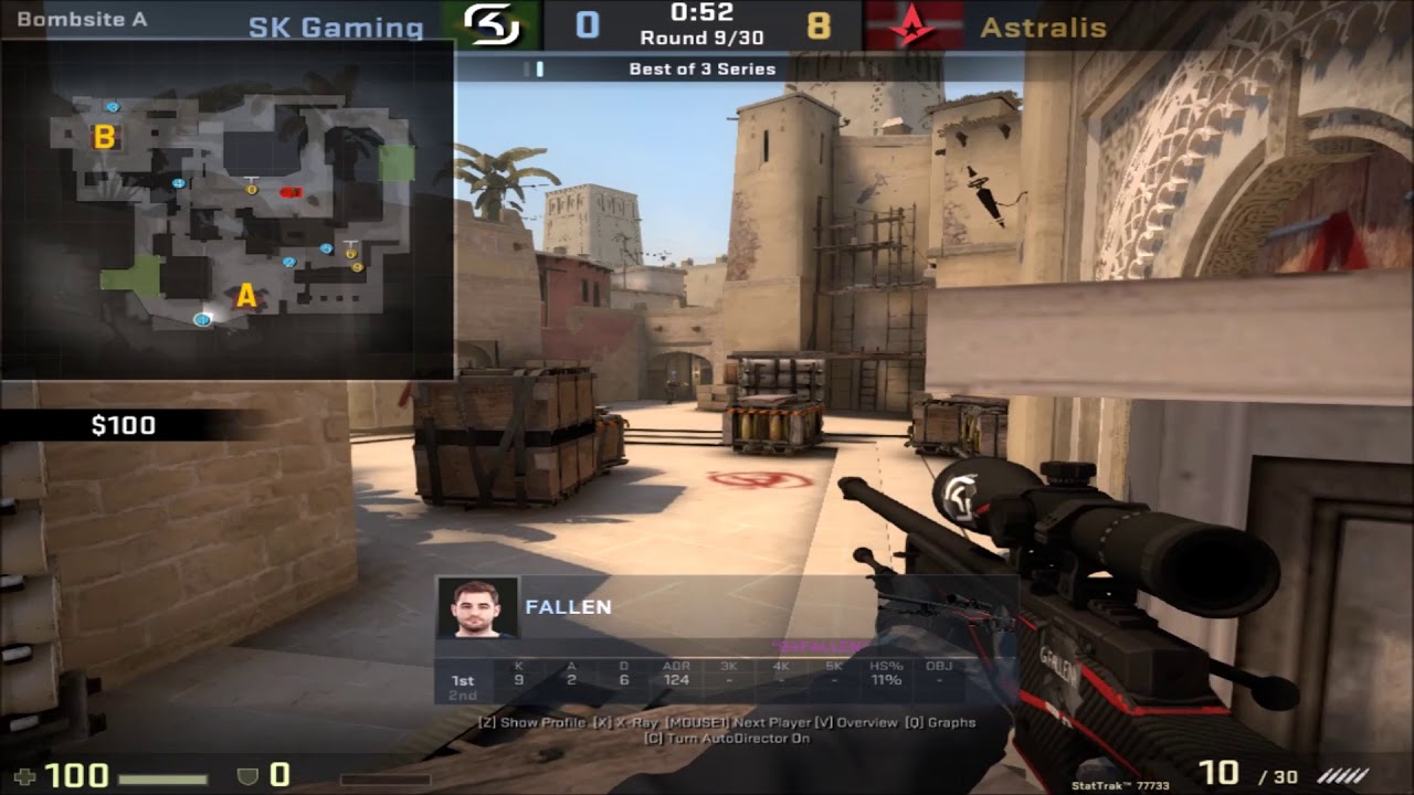 POV - Fallen (SK)(30-19) vs Astralis / mirage / Epicenter 2017 / 1080p 60fps