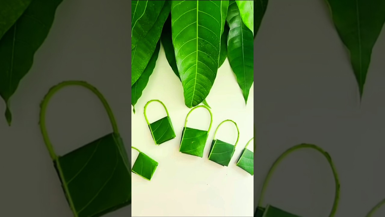 How to make Mango Leaf Bags for kids | Make amazing mango leaf Bags 🥭 🍃 #shorts #viral #diy #craft