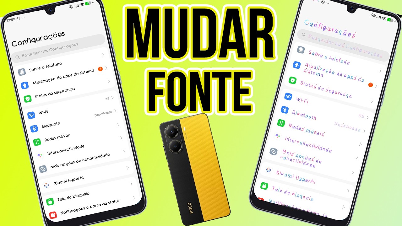 COMO ALTERAR FONTE DAS LETRAS NO CELULAR POCO X7 PRO