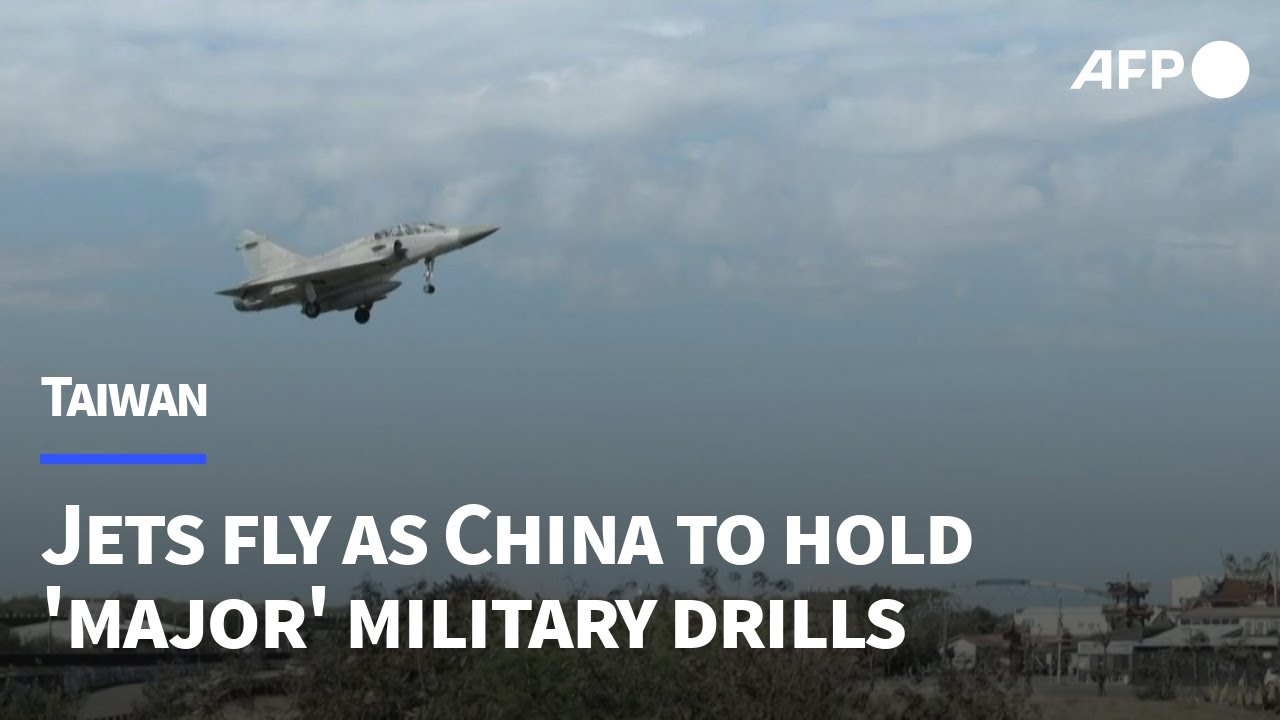 Taiwan fighter jets takeoff from Hsinchu Air Base as China announces 'major' military drills | AFP