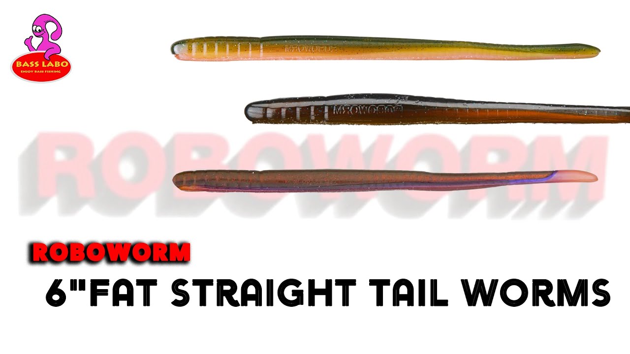 6&rdquo; Fat Straight Tail Worms【ROBOWORM】Underwater Action Video　水中アクション映像