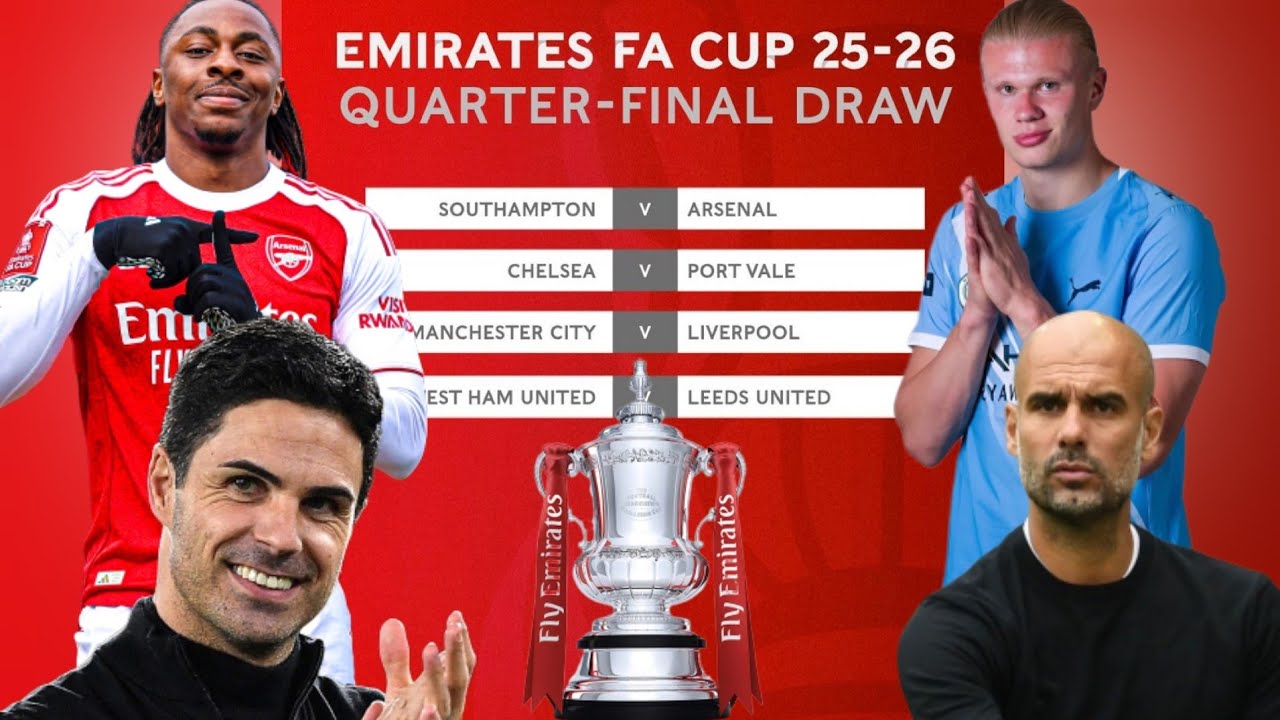 F. A CUP 🌟: umva uko tombola yagenze, ARSENAL vs SUTTON, MAN CITY vs LIVERPOOL, ni umuriro🔥🔥