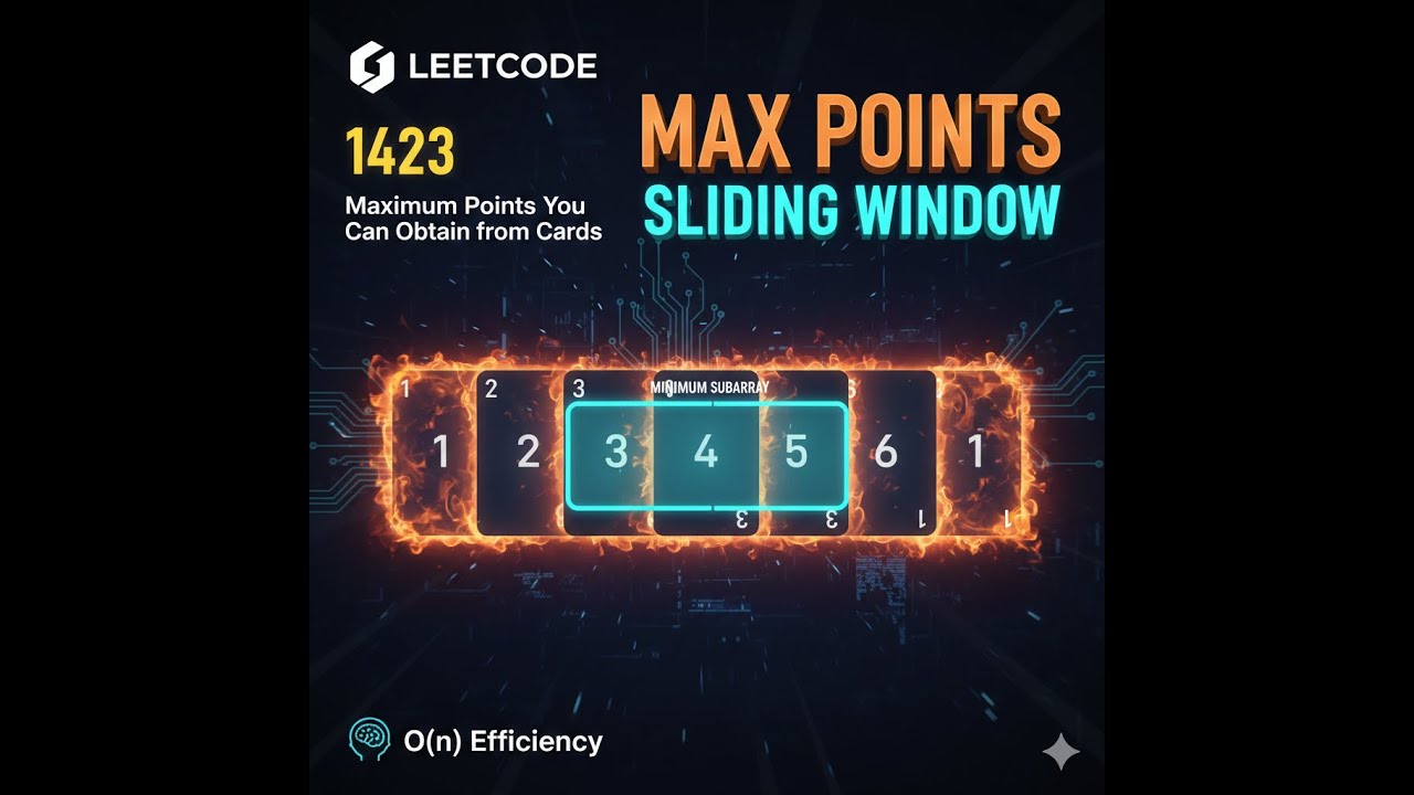 LeetCode-1423|| Maximum Points You Can Obtain from Cards #slidingwindow #google #amazon #coding #gfg