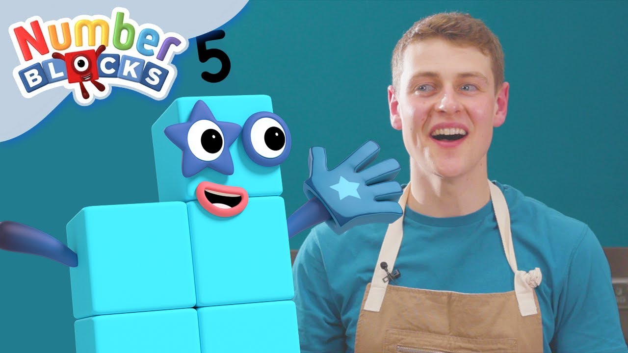 @Numberblocks | Национальный день математики | Давайте испечем оладьи Numberblock Five!