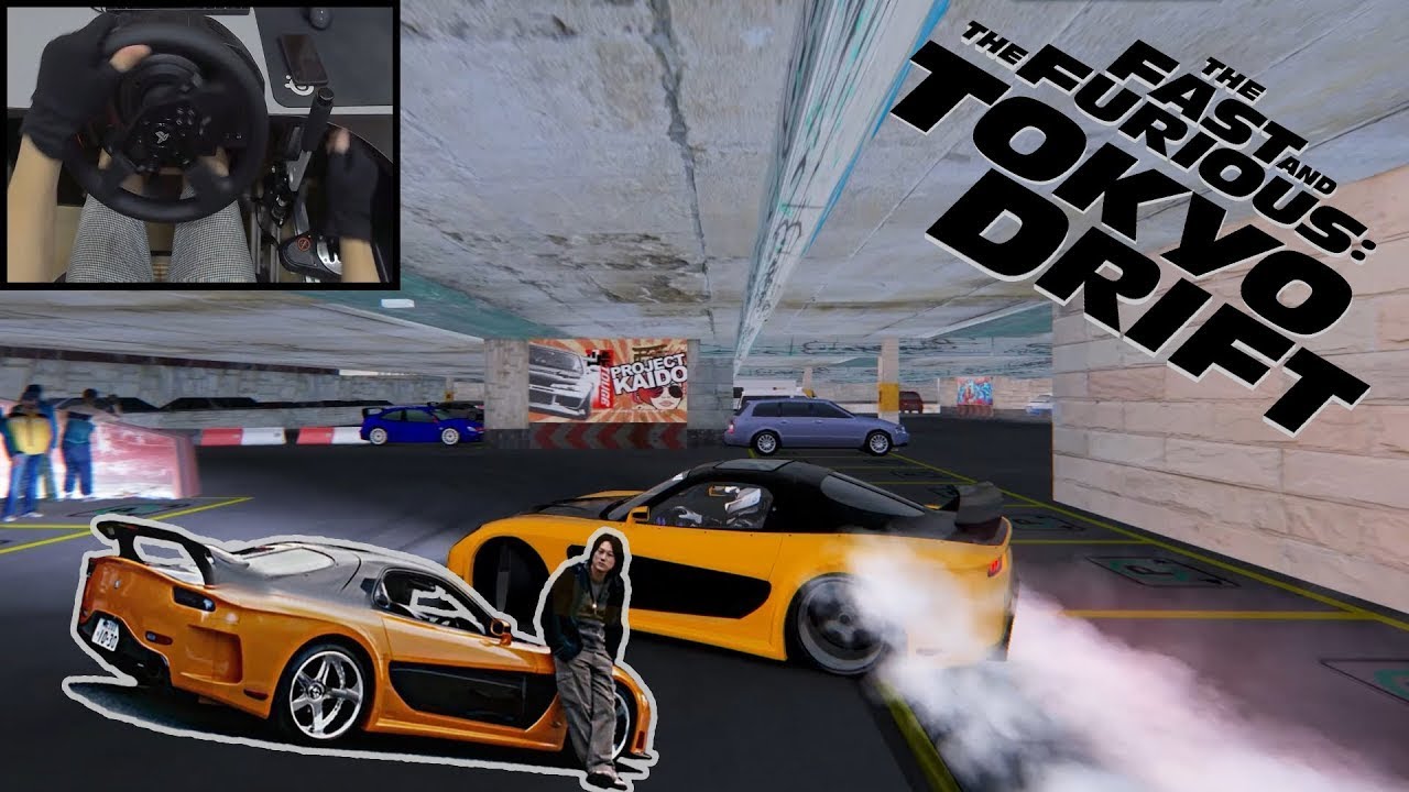 Fast and Furious Tokyo Drift（garage scene）Mazda-RX7 - Assetto Corsa | T300RS with Steering Wheel