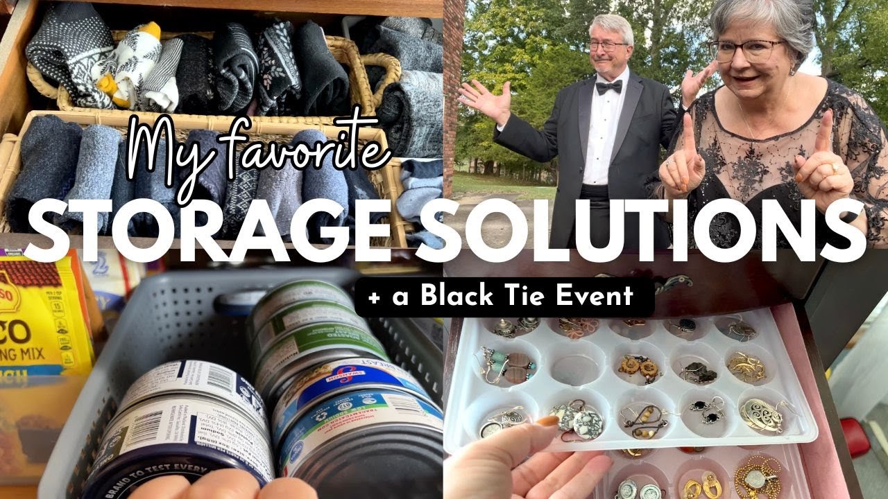 Cheap Storage Solutions | Organizing My House in Retirement + Black Tie Wedding + Vlogmas Talk