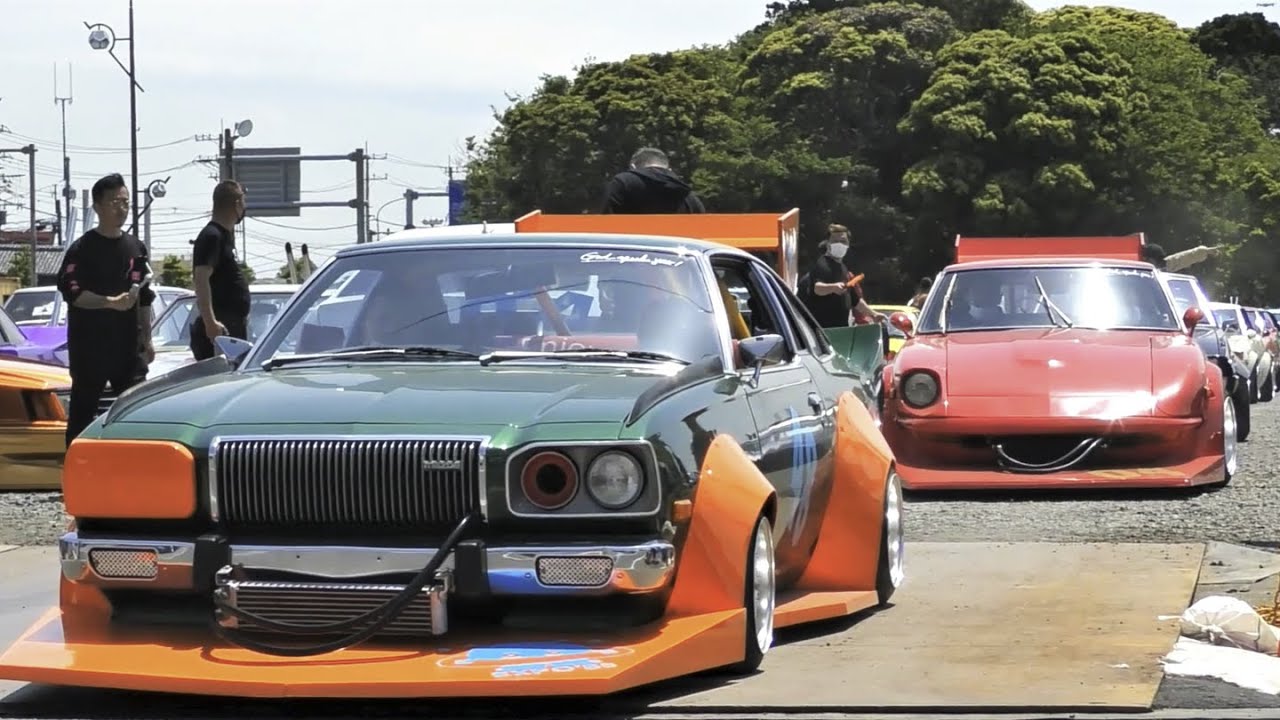 【マツダ ロータリー集団など】街道レーサー・旧車の搬出・エンジンサウンド　旧車チャリティーミーティング