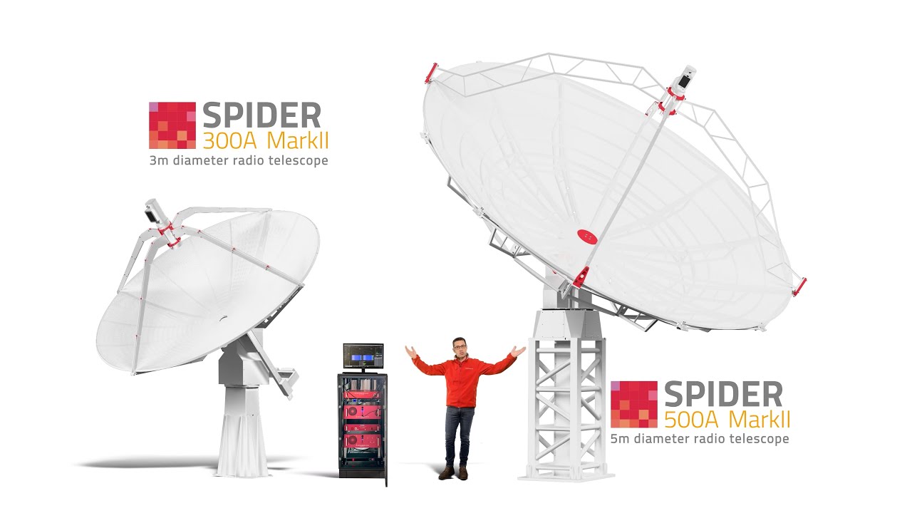 SPIDER 300A MarkII and 500A MarkII radio telescopes for radio astronomy