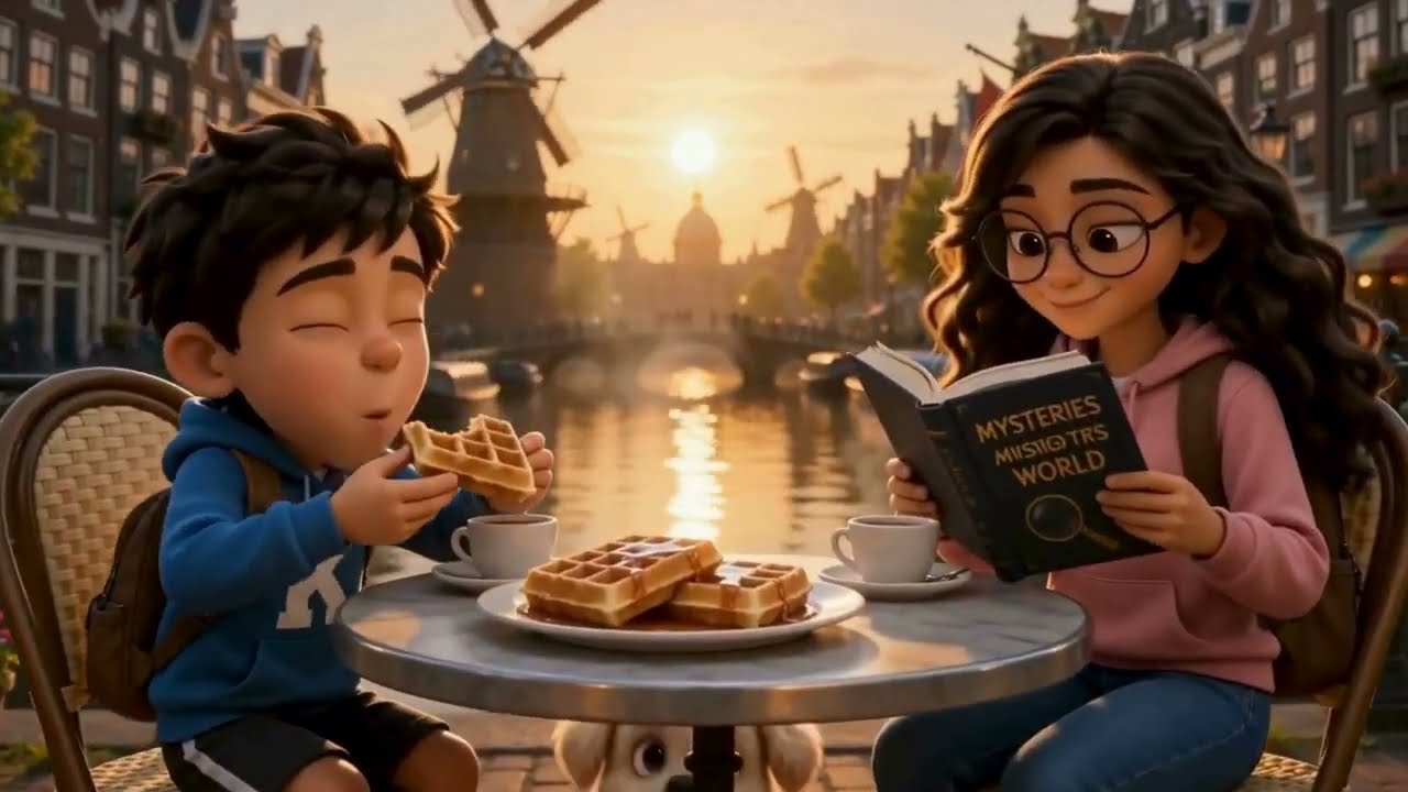 Kids Detective cartoon | The Case of the Missing Bulbs | Amsterdam | Kritiv Amyra & Buddy Ep 1
