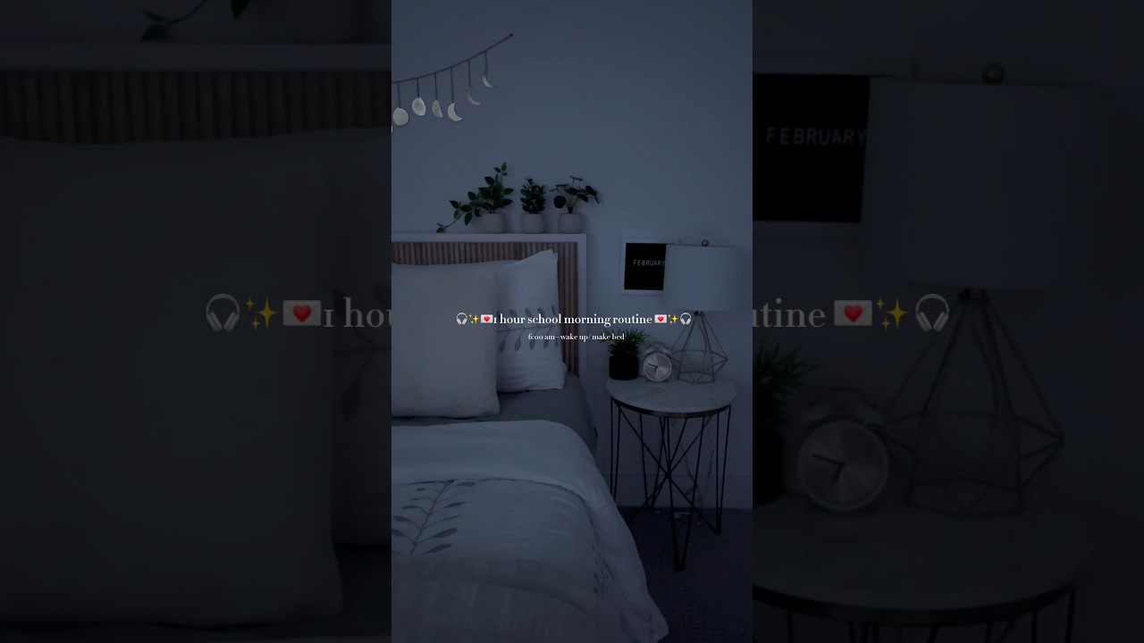 🎧💌✨1 hour school morning routine✨💌🎧 #asthetic #itgirl #thatgirl #roomdecor #morning #school