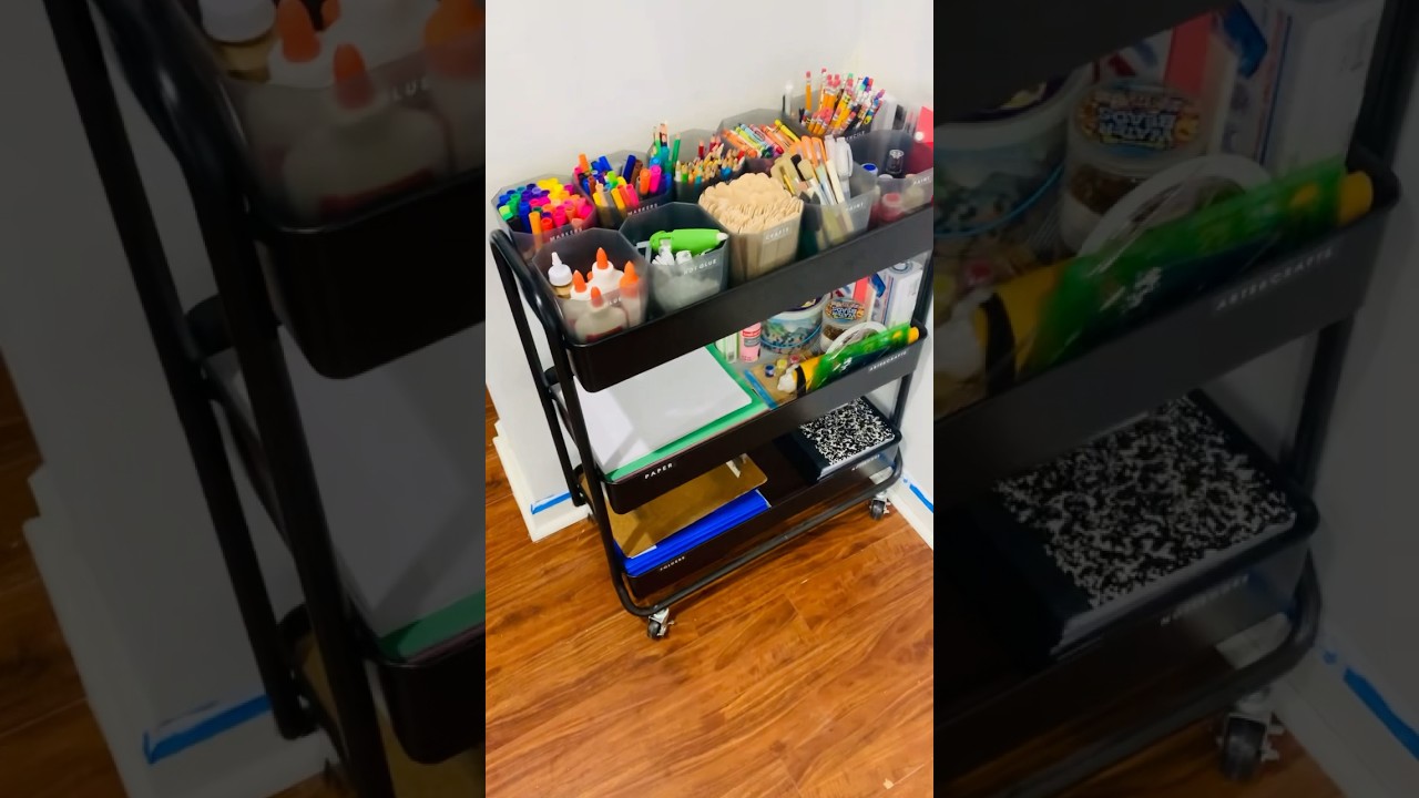 Kids Crafts and Art Supplies Organized #artsandcrafts #kidscraft #kidscrafts #artandcraft #organize