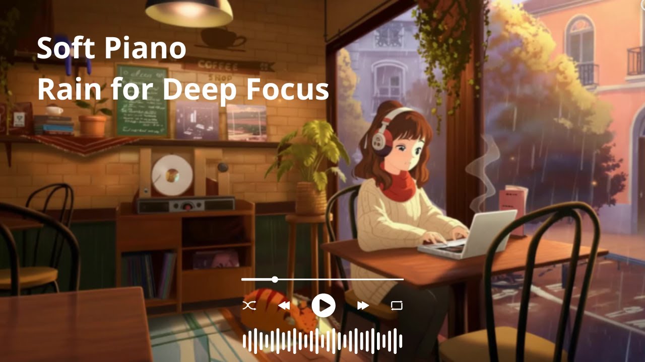 Soft Piano & Rain for Deep Focus | Lofi Study Music