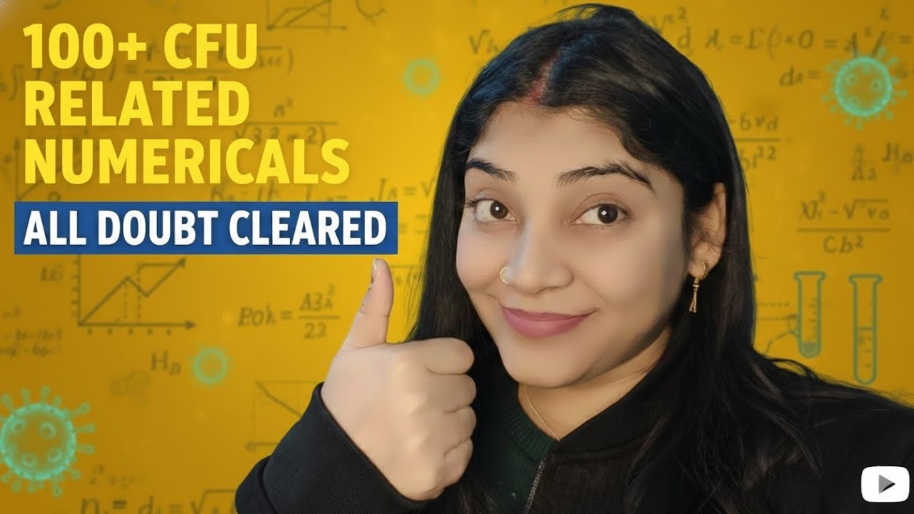 CFU RELATED NUMERICAL PART 1 | MICROBIOLOGY CLASS