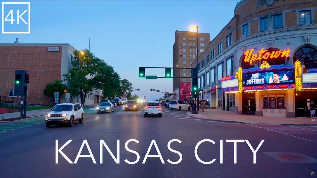 Kansas City Sunset Drive | Scenic Downtown Kansas City in 4K